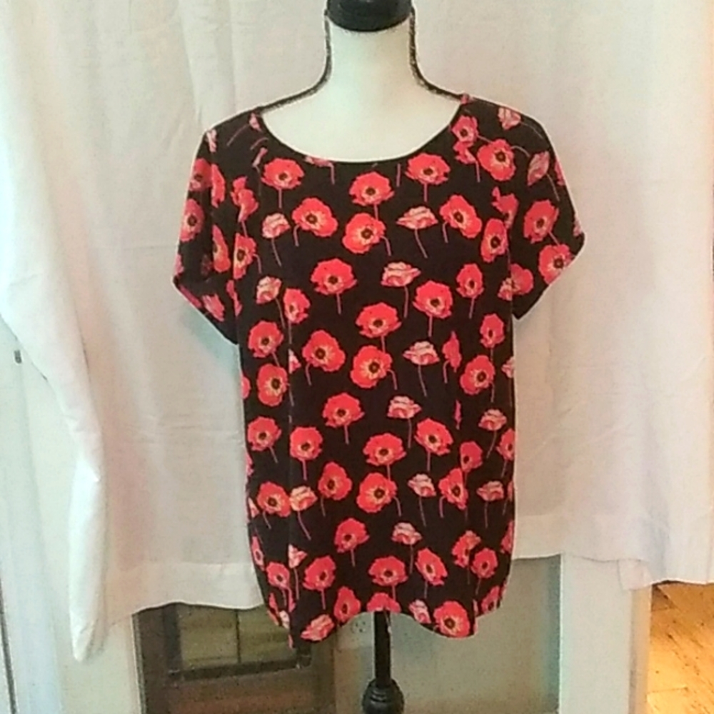 EUC Cabi sz medium orange/salmon, cream & black.